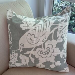 Two Thomas Paul 100% linen pillows, 22x22 inches with down inserts included.
